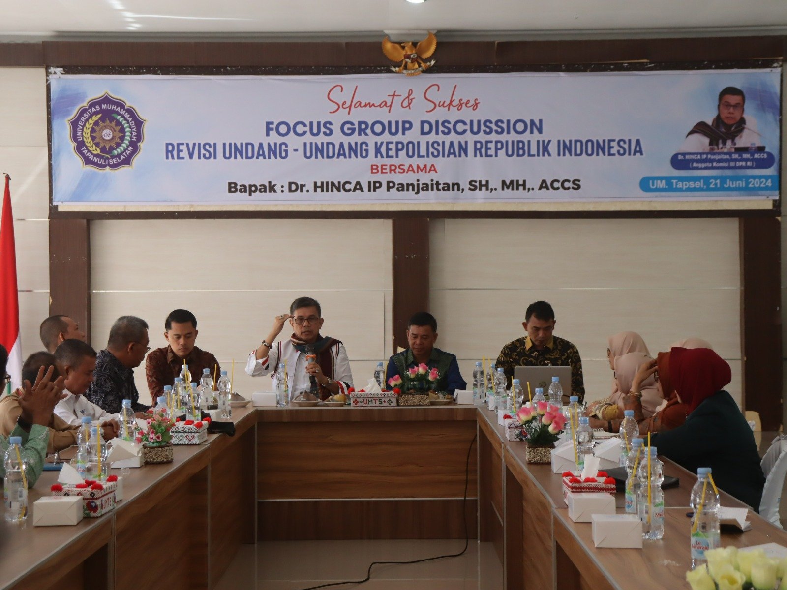 Dukungan Masyarakat Terhadap Revisi UU Polri di FGD UM Tapsel Usia Pensiun Polri 60 Tahun
