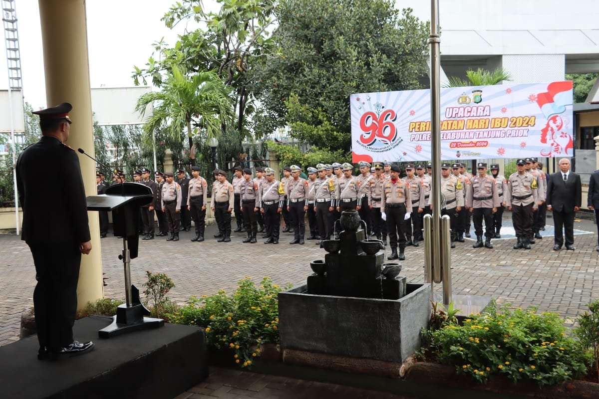 Polres Pelabuhan Tanjung Priok gelar Upacara Peringatan Hari Ibu ke-96