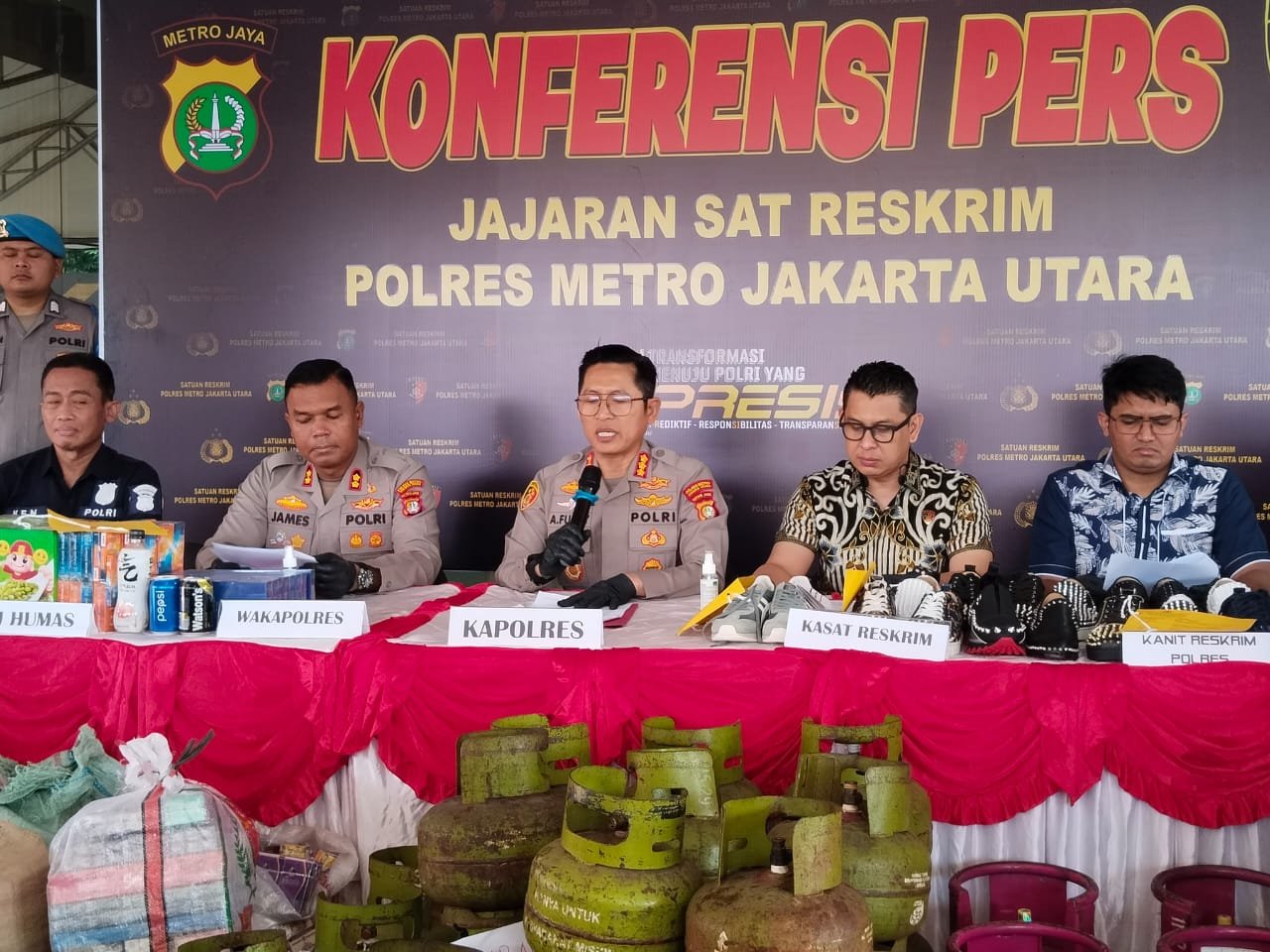 Polres Metro Jakarta Utara Bongkar Empat Kasus Besar