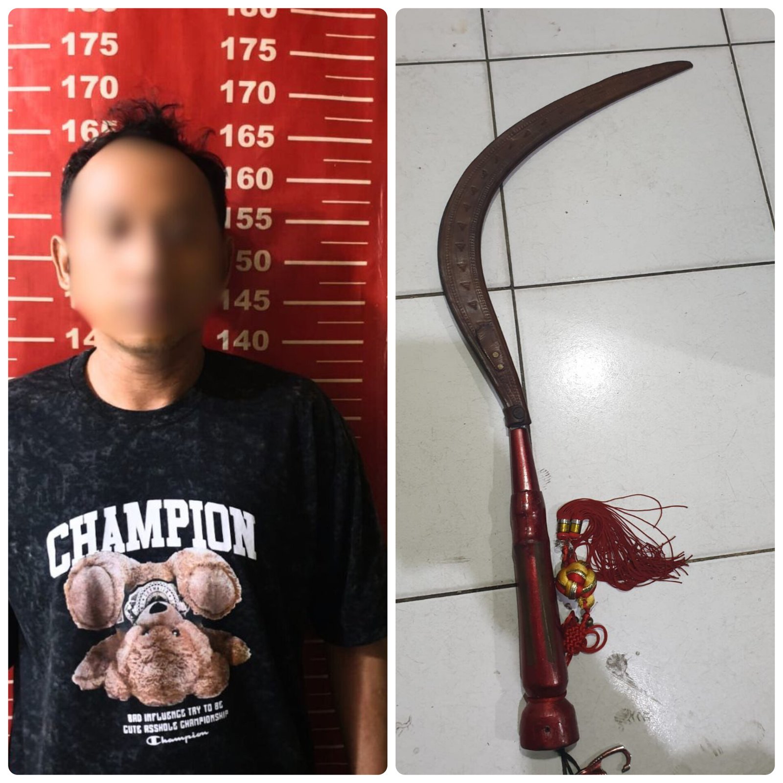 Polsek Koja Amankan Terduga Pelaku Pengancaman dengan Sajam yang Viral di Media Sosial