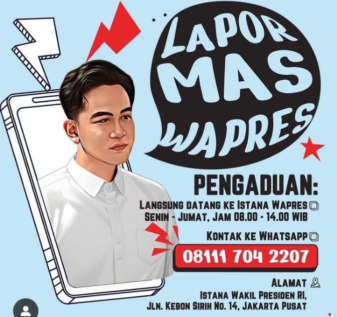 Wakil Presiden Gibran Rakabuming Raka Luncurkan Layanan Lapor Mas Wapres untuk Aduan Masyarakat